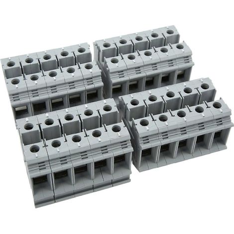 20 borniers sur rail 125 A 800 V à haute conductivité avec mise à la terre pour câbles électriques (1/4)