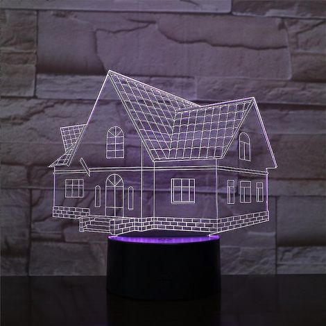 Lampe de chevet LED 3D intelligente à changement de couleur (1/2)