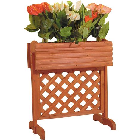 Fioriera Pensile Con Traliccio Giardino Gazebo Piscina 35x74x81h Esterno Ciliegi