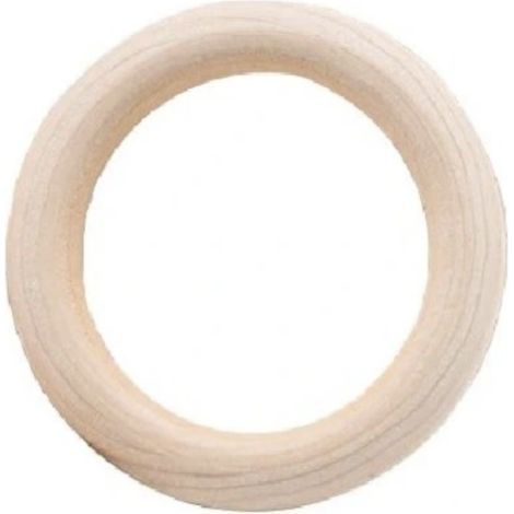 Anello di legno L - giocattolo a forma di zampa di pappagallo o pezzi di ricambio fai da te - 10 pezzi (1/4)