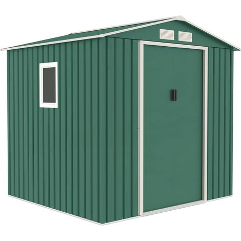 CASETA METALICA MENORCA VERDE HIGH DOOR 2.13X2.05X1.91 M NORTENE (1/5)