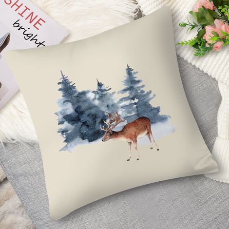 Housse de coussin,Coussin décoratif flocons doux (1/5)