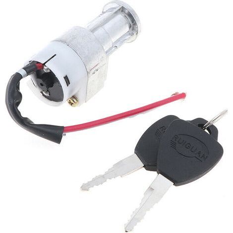 Mini-Batterieschlosszylinder für Motorrad, Roller, Elektrofahrrad, E-Bike, Silber (1/4)