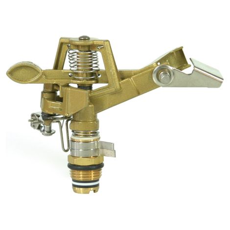 Irrigatore a settore in ottone MOD.AR056 attacco 1/2" maschio molle in acciaio inox ugello intercambiabile adatto per irrigazione giardino