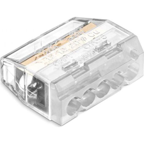 Connettore rapido SCP5, ideale per il collegamento di cavi rigidi e multifilari, 5 poli, 4 mm, 24 A, 450 V, 88000002S /50 pezzi/