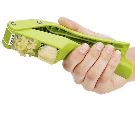 Hachoir à ail et hachoir à viande 2 en 1 – Hachoir à ail multifonctionnel, acier inoxydable et plastique durable, dimensions : 19,3 x 4,3 x 6,4 cm (1/5)