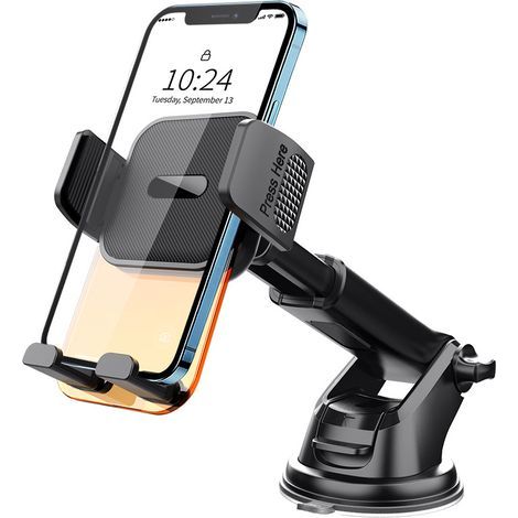 New Generation Car Phone Holder for Air Vent, Universal Auto-Lock Car Phone Holder - Orange (1/5)