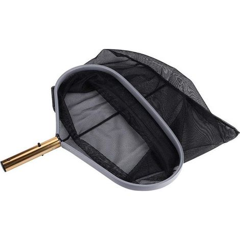 Laubkescher für Schwimmbecken – Teichskimmer – Wasseroberflächenreinigung – Robuster Aluminiumrahmen – 42 x 47,5 cm – Schwarz (1/5)