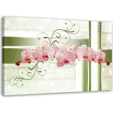 Tableau sur toile Fleurs roses Orchidées 60x40 (1/5)