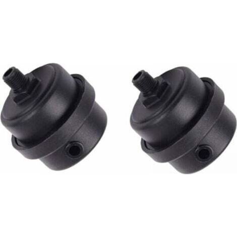 2 Pack Air Compressor Silencer Filter, Plastic Housing, Piston Silencer for Fans, Air Compressors, Boilers, etc. (1/4PT 12mm) (1/5)