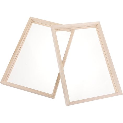2 Sets Cadre Photo Bois Verre Acrylique 30x40 Cm Mural Rustique Pour Maison Bureau (1/5)