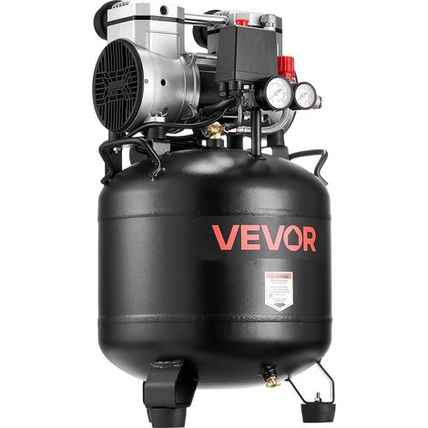 Compresseur à Air 30 L Compresseur à Air Vertical sans Huile pour Réparation Automobile, Gonflage de Pneus, Peinture de Pistolet, Clouage Bois, sur Roues, 1,5 kW, 113 L/min 6,2 bar, Max. 10 bar (1/5)
