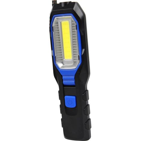 Wiederaufladbare, tragbare LED-Arbeitsleuchte, COB-Magnet-Inspektionslampe mit Akkuanzeige, kompakte und verstellbare Reparaturlampe für Notfälle, Farbe zufällig