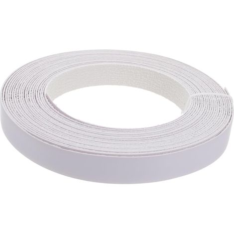 Perfil de chapa de PVC blanco preencolado, rollo de 10 m para bricolaje. (1/5)