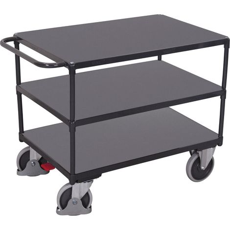 VARIOfit Tischwagen schwer mit 3 Ladeflächen RAL 7016 (1/3)