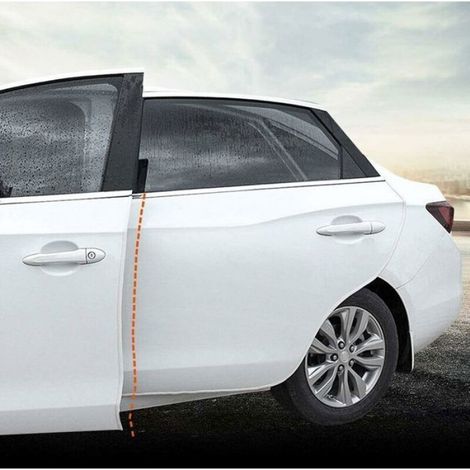 Protection bord de porte voiture – Caoutchouc métal auto-adhésif – Anti-rayures – Blanc 2 mm – Rouleau de 5 mètres (1/5)