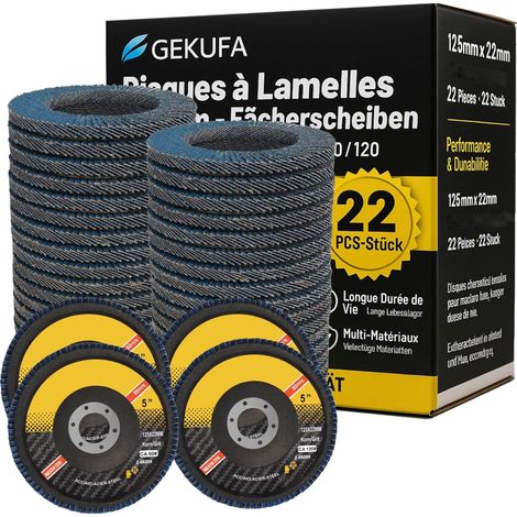 Flap discs 125 mm - (40/60/80/120 grit) - type T29 (1/5)