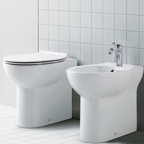 Bidet Fast filomuro cm. 51x37 bianco lucido di Ceramica Azzurra (1/3)