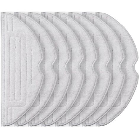 8 Pièces - Lingette Microfibre - Accessoire Aspirateur Robot - Nettoyage VibraRise Ions Argent Pour Roborock S8 S7 Gris Clair (1/5)