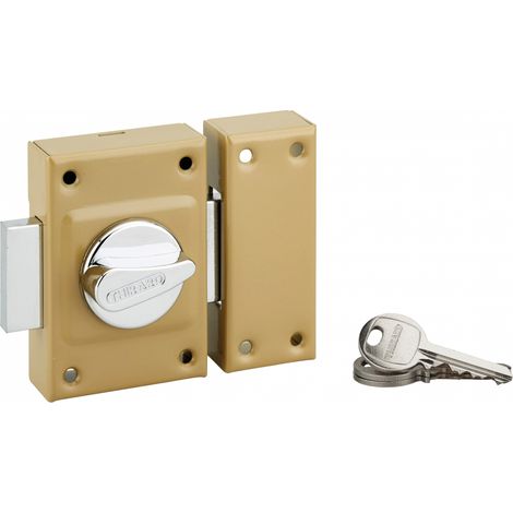 Thirard – Lot de 30 verrous à bouton pour porte d'entrée – Cylindre 40mm en acier – 3 clés par verrou – Niveau de sécurité 3/10 – Époxy beige (1/5)