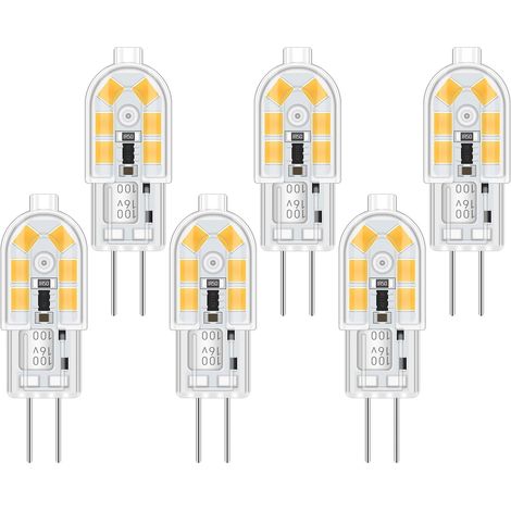 Lot de 6 Ampoule G4 LED 12V 2W Blanc Neutre 4000K Non-dimmable pour Hotte Cuisine Lustre