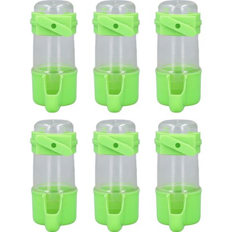 Distributeur d’eau automatique pour oiseaux (6 pièces), distributeur d’eau anti-renversement pour perroquets et autres animaux de compagnie, capacité 100 ml