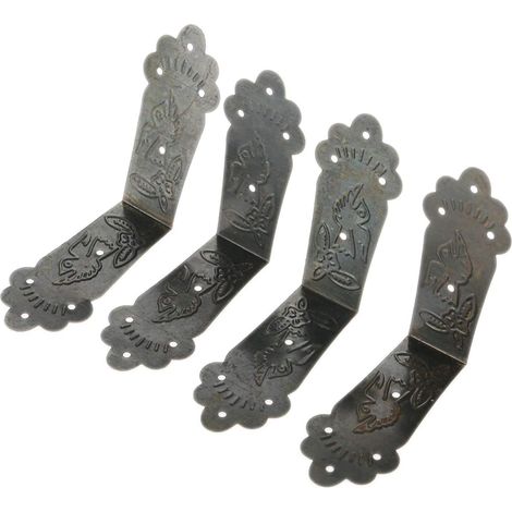 MroMax Lot de 12 équerres décoratives vintage protection d'angle