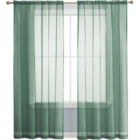 Rideau en voile d'organza à œillets pour tringle (1/5)