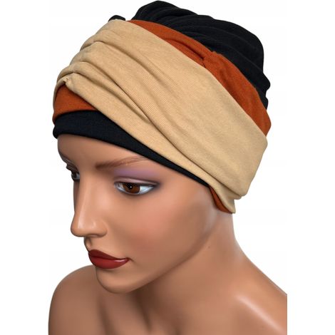 Conjunto de primavera para mujer Lila 3 en 1: turbante + diademas de bambú liso. (1/5)