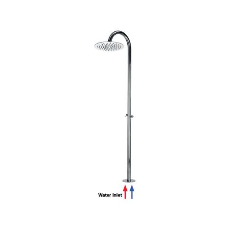 Colonne de douche extérieure à mitigeur double progressif chromé Tetis - Bossini L00391030 (1/2)