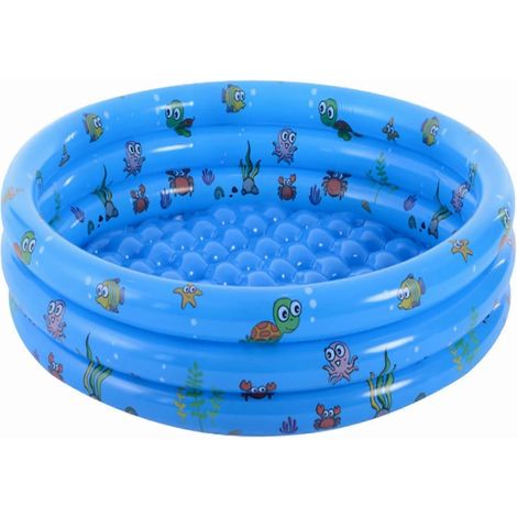Piscine gonflable à 3 anneaux, pour les jeux d'eau en été, conçue pour les loisirs de plein air à la maison.-AquaForge (1/5)