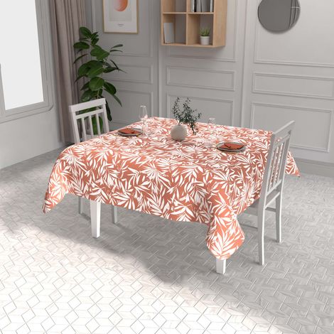 Nappe imprimée anti-tâches carrée 180x180 cm FLOREA, par Soleil d'Ocre