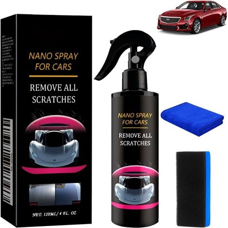 Car Spray Scratch Removal, Nano Spray for Car, Quick Effect Coating Agent, Scratch Remover Car, Car Paint Scratch Remover for Shine and Protection (1/5)