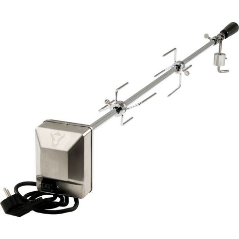 Set de broche à barbecue 100 cm – Moteur en acier inoxydable 220V – Charge maximale 10 kg – 2 aiguilles à viande incluses (1/5)