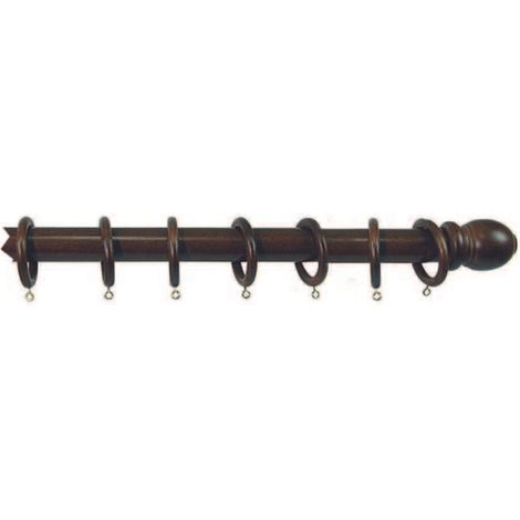 1PZ BASTONE IN LEGNO SENZA SUPPORTI Ø MM.35 NOCE - cm.240