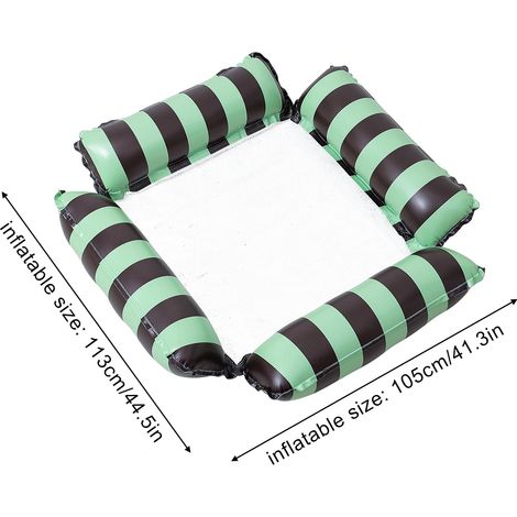 Hamac gonflable pour piscine avec filet rafraîchissant, chaise longue aquatique, adapté aux piscines et aux plages.