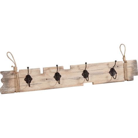 Biscottini – Porte manteau mural en bois massif – Longueur 79,5 cm – Finition artisanale avec peintures naturelles – Charge maximale 10 kg - 5XPR7XH12