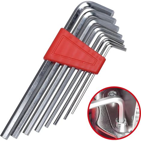 (Mixte) Nouvelle clé Allen, clé métrique, clé en L (pouces), jeu d'outils à bras court, facile à transporter dans la poche, durable et professionnel 2026 (1/5)