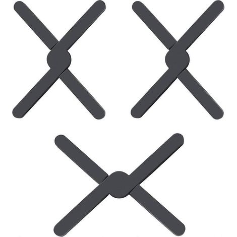 Lot de 3 dessous de plat en silicone antidérapants et pliables (16,5 x 13 cm), résistants à la chaleur (jusqu'à 230 °C), pour la cuisine (supports de casseroles et poêles chaudes). (1/5)