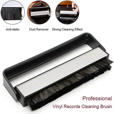 Brosse de nettoyage de disques vinyles, brosse dépoussiérante, outil de nettoyage pour disques vinyles (1/4)