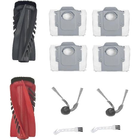 Accessoires pour aspirateur Roborock Saros10 S9MaxV Ultra : brosse principale, brosse latérale, sac à poussière de rechange et brosse (1/5)