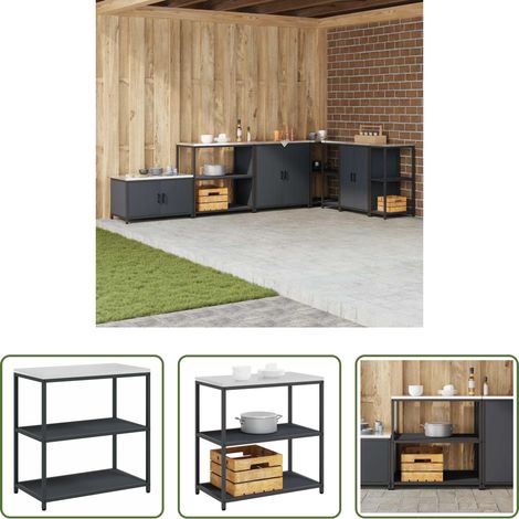 Étagère cuisine - Rangement de cuisine Anthracite 60 x 50 x 92 cm Acier (1/5)