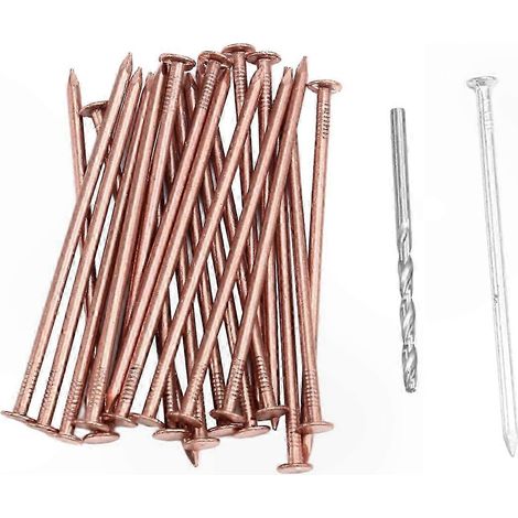 3,5 Zoll lange, reine Kupfernägel zur Baumstumpfentfernung, Packung mit 25 massiven Kupfernägeln für Werkzeuge (1/5)