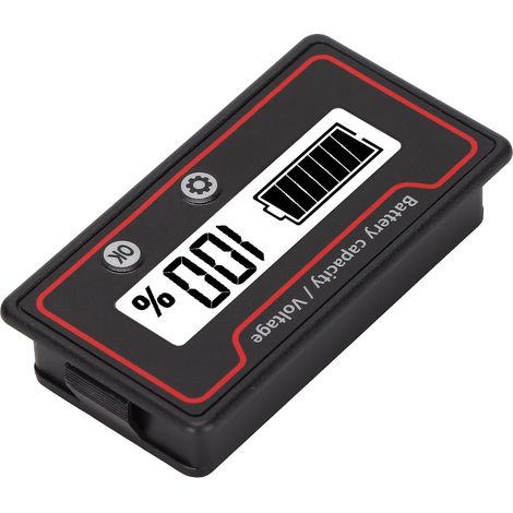 LCD-Batterieanzeige mit Alarm und Kontrollleuchte für 12-84V Elektrofahrzeuge, sichere Anzeige von Kapazität und Spannung, weißes Licht (1/5)