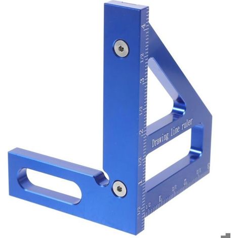 Outils de Mesure - LARGEIGHT - Règle Multi-Angle - Aluminium - Haute Précision - 90° (1/4)