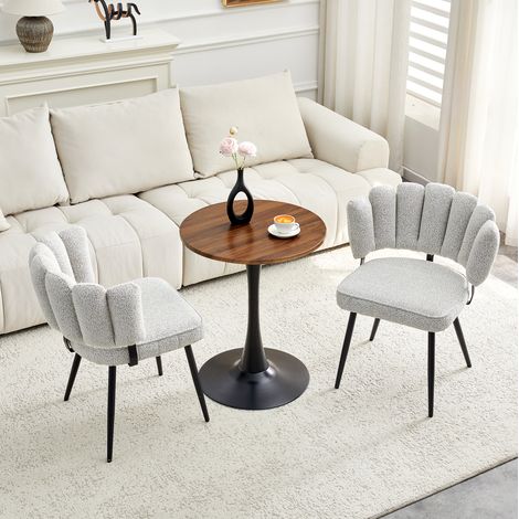 Esstisch mit 2 Stühlen 60 cm MDF Walnuss OKMYHOME (1/5)