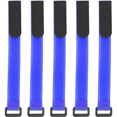 DUUTI Lot de 5 sangles de guidon de vélo de 19 cm, en nylon, avec système auto-agrippant et boucle, adhésives, bleues