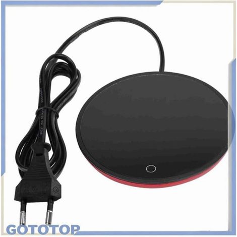Fdit Wasserdichte elektrische Tassenwärmermatte, Tassenwärmer für Kaffee, Tee und Milch, EU-Stecker, Rot, 220 V (1/5)