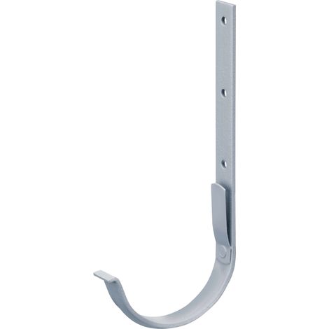 INEFA Dachrinnenhalter halbrund, PVC Rinnenhalter, Dachrinnenzubehör, einfache Steckmontage, Made in Germany - NW180 / 180mm, 1 Stück Grau