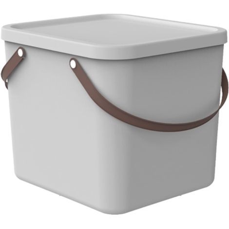 Boite Rangement 40 L avec Couvercle Plastique Blanc (1/3)